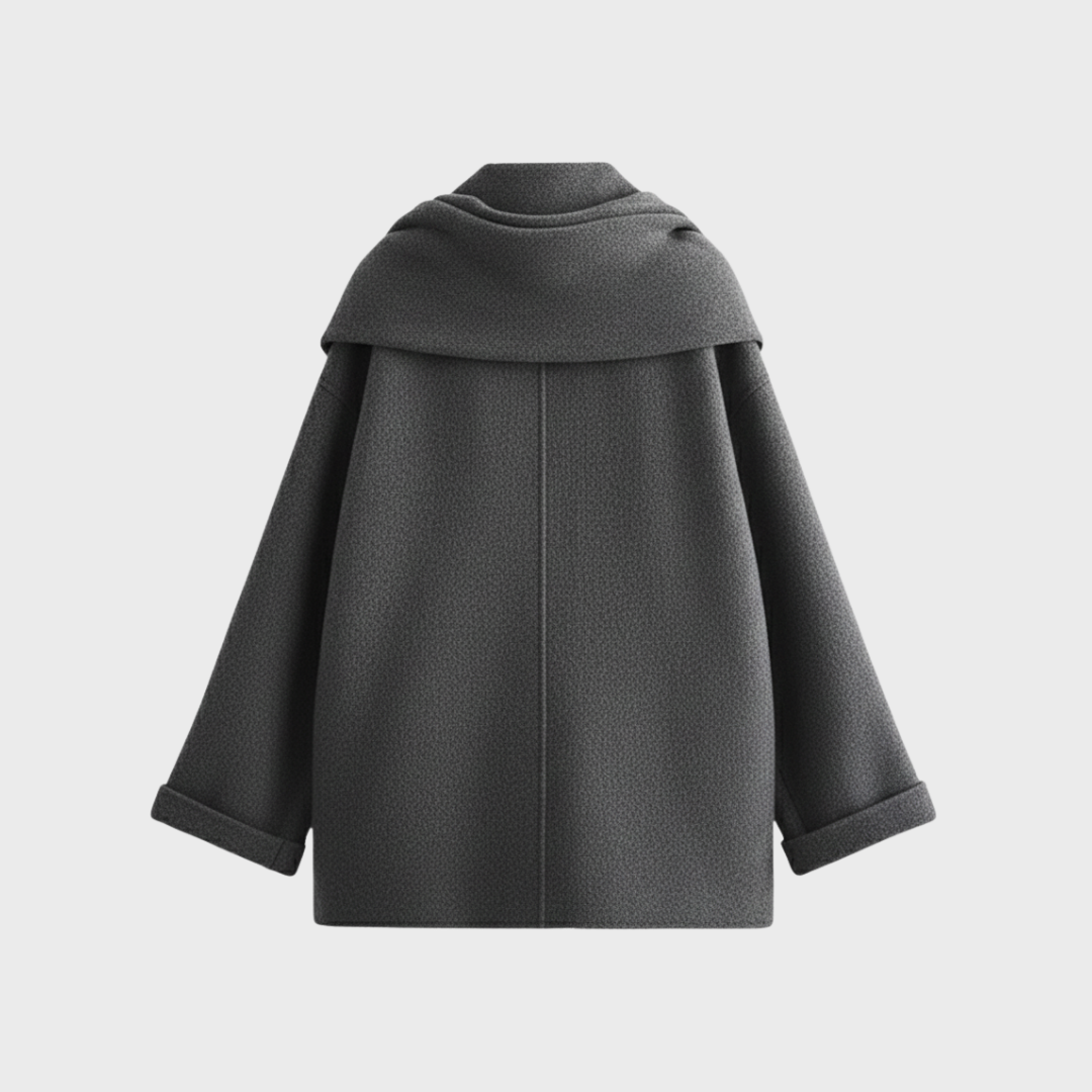 Nara Mantel mit integriertem Wickelschal