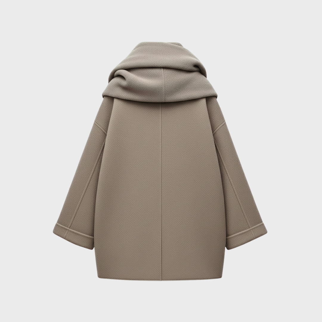 Nara Mantel mit integriertem Wickelschal