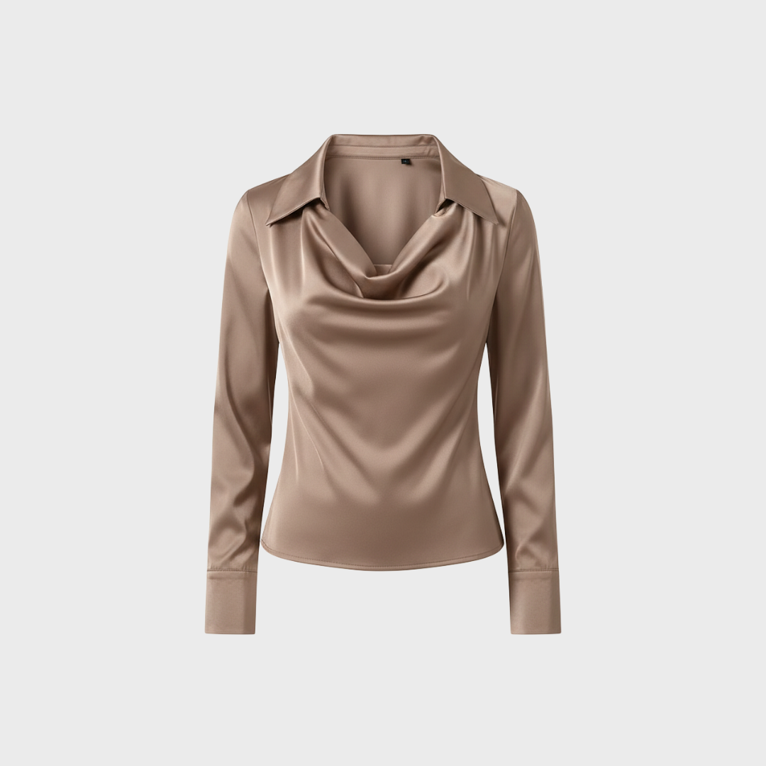 Seiden Drape Bluse