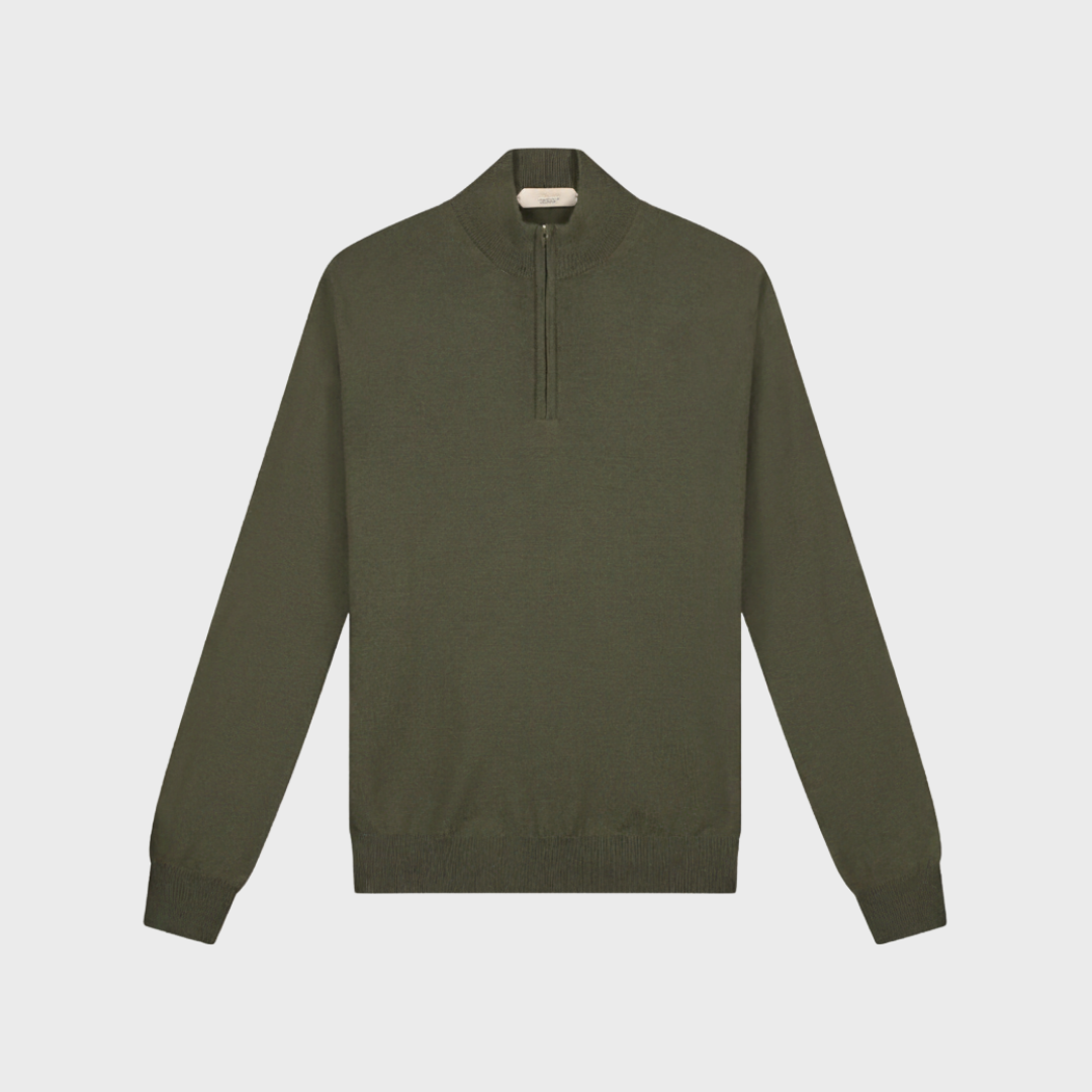 Cashmere Quarter Zipper